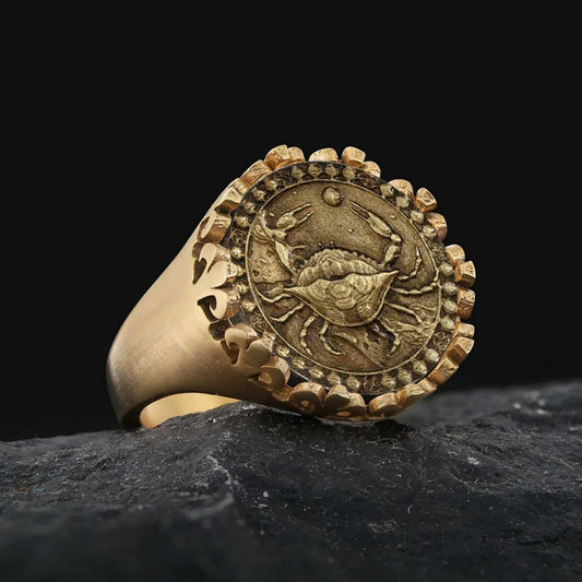 925 Sterling Silver Cancer Sign Ring