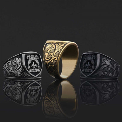 925 Sterling Silver Celtic Design Family Ring, Personalized Family Ring
