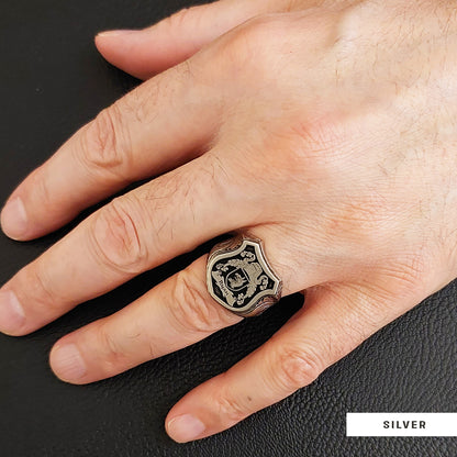 925 Sterling Silver Celtic Design Raised Family Ring