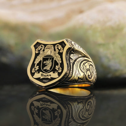 925 Sterling Silver Celtic Design Raised Family Ring