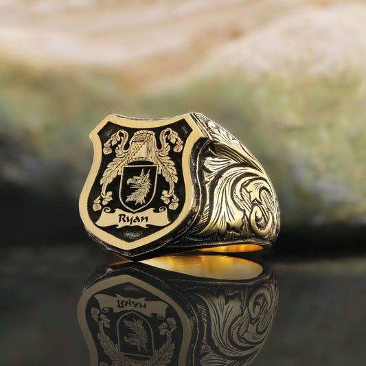 925 Sterling Silver Celtic Design Raised Family Ring