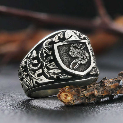 925 Sterling Silver Celtic S Letter Ring