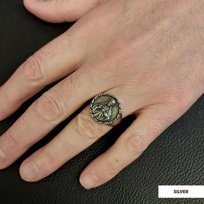 925 Sterling Silver Christian Ring, Religious Ring, Gold Plated Religious Ring, Jesus Ring