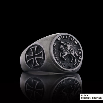 925 Sterling Silver Cross Masonic Ring, Round Master Mason Ring, Custom Masonic Ring