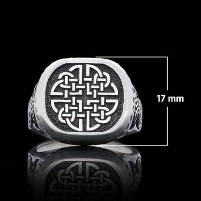 925 Sterling Silver Dara Celtic Knot Ring, Norse Mythology Dara Knot Rings