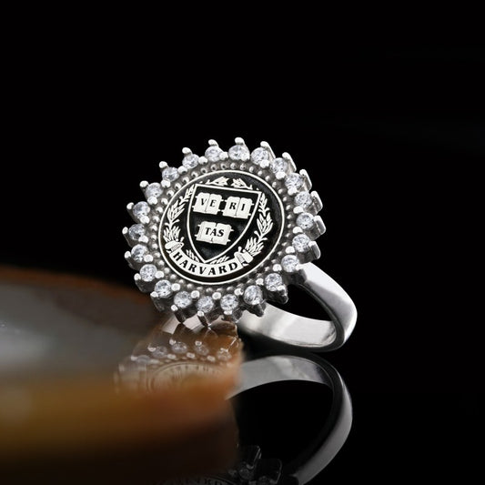 925 Sterling Silver Design Harvard Ring