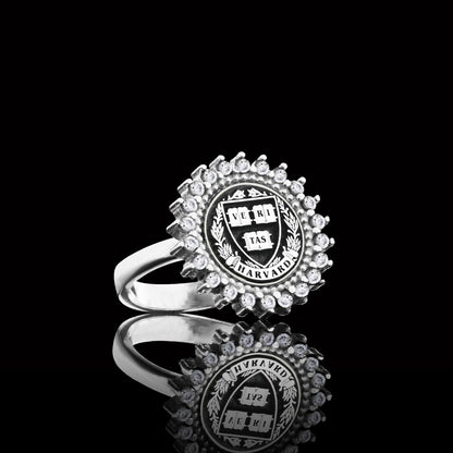 925 Sterling Silver Design Harvard Ring