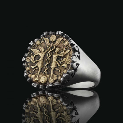 925 Sterling Silver Gemini Sign Ring