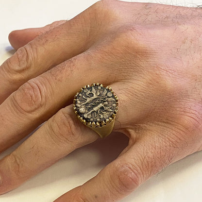 925 Sterling Silver Gemini Sign Ring