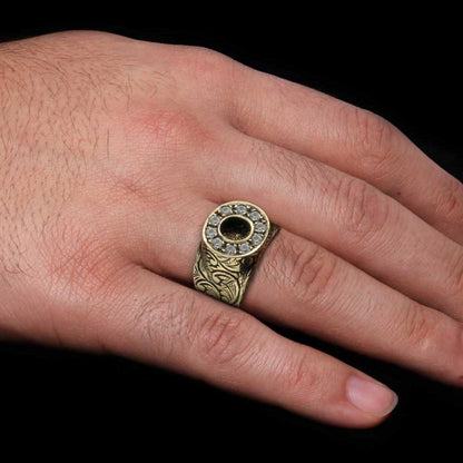 925 Sterling Silver Handmade Monogram O Bold Alphabet Ring