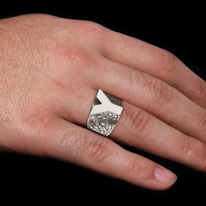 925 Sterling Silver Letter Y Alphabet Ring