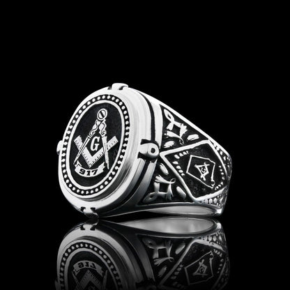 925 Sterling Silver Lodge Canada Masonic Ring
