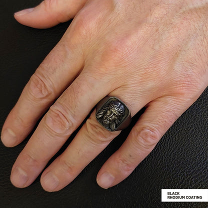 925 Sterling Silver Religious Ring, 3D Jesus Ring, Religious Gift, Christian Accessory Gold Plated Jesus Jewelry