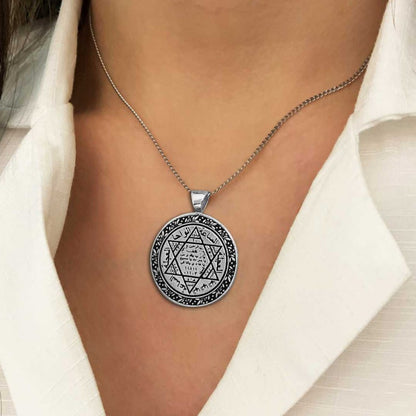 925 Sterling Silver Seal Of Solomon Pendant