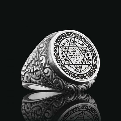 925 Sterling Silver Seal Of Solomon Ring