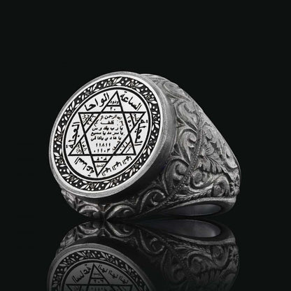 925 Sterling Silver Seal Of Solomon Ring