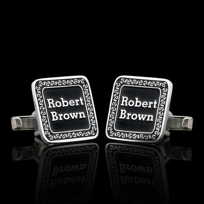 925 Sterling Silver Special Design Square Cufflinks