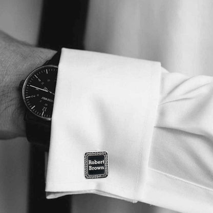 925 Sterling Silver Special Design Square Cufflinks