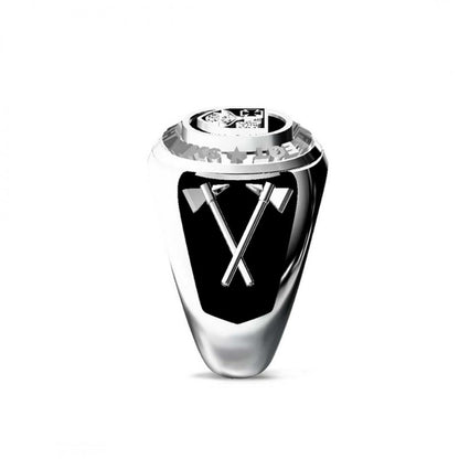 925 Sterling Silver Tomahawks Signet Ring