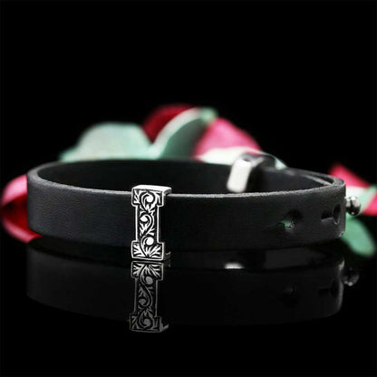 925 Sterling Silver Motif Letter I Bracelet