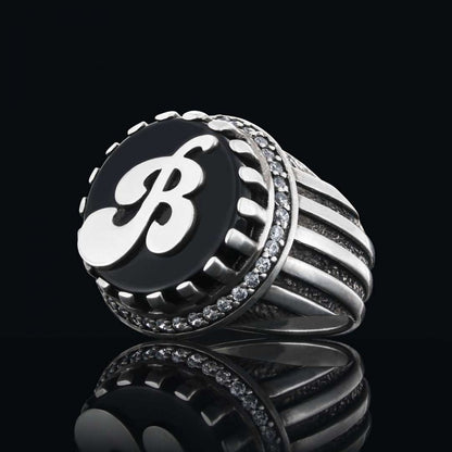 Angora Men Ring With Onyx Stone