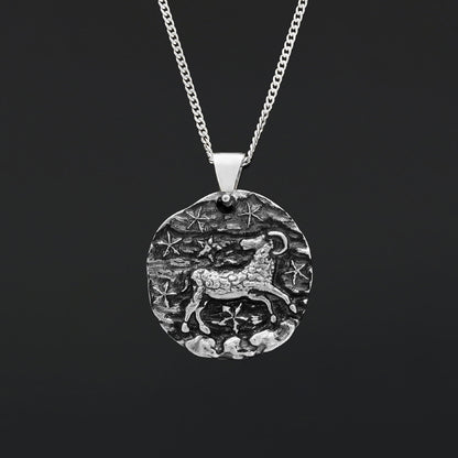 Aries Pendant, Zodiac Necklace, Sterling Silver Pendant, Astrology Jewelry, Aries Sign Jewelry