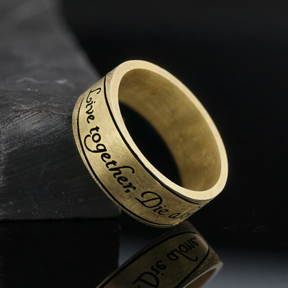 Live together Motto Band Ring