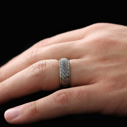 Braided Band Wheat Woven Wire Twisted Sterling Silver Wedding Ring