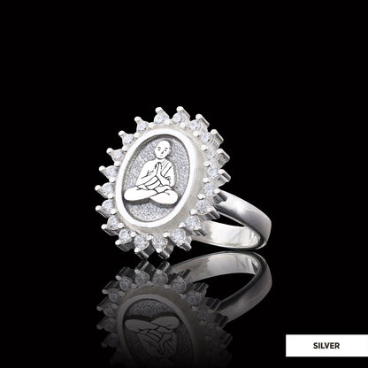 Buddha Ring, Buddha Silver Ring, Religious Ring, Buddhist Gift, Goddess of Mercy Ring