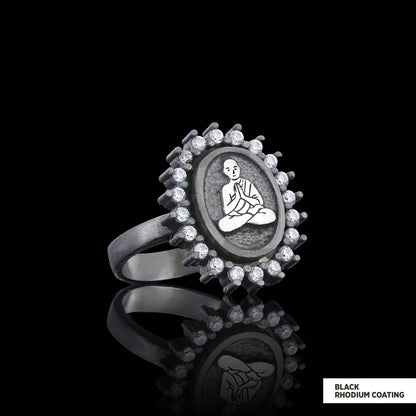 Buddha Ring, Buddha Silver Ring, Religious Ring, Buddhist Gift, Goddess of Mercy Ring