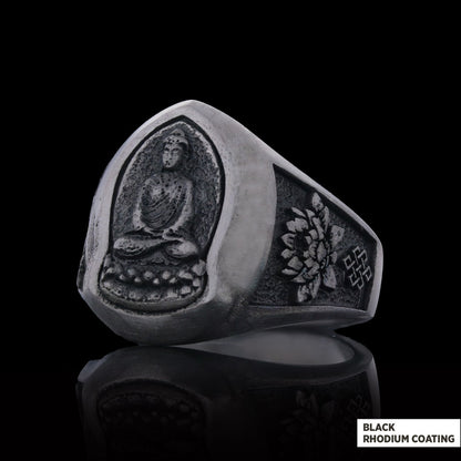 Buddha Ring, Om Buddha Ring, Hindu Ring, Endless Knot Ring, Padma Buddhist Ring, Meditation, Yoga, Buddhist Jewelry