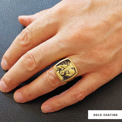 Cherished Moments Personalized Square Ring, Your Loved Ones, Always Close