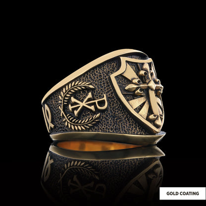 Chiristian Cross Silver Ring