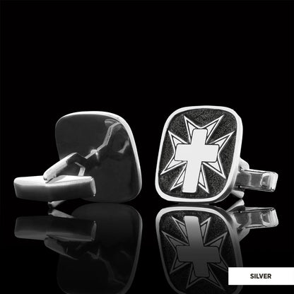 Christian Cross 925 Sterling Silver Cufflinks, Silver Square Cross Cufflinks, Gold Plated Silver Christian Cross Cufflinks