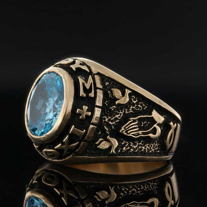 Stone With Christian Ring