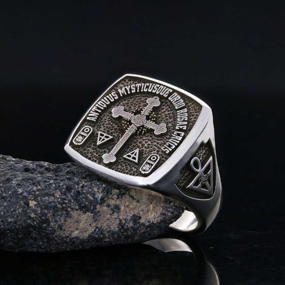 Crafted for the Devoted Rosae Crucis Ring, Personalized Rosae Crucis Ring