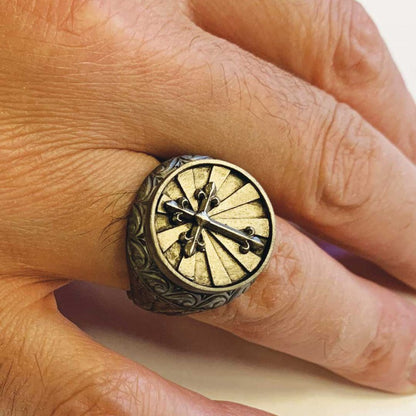 Silver Cross Ring