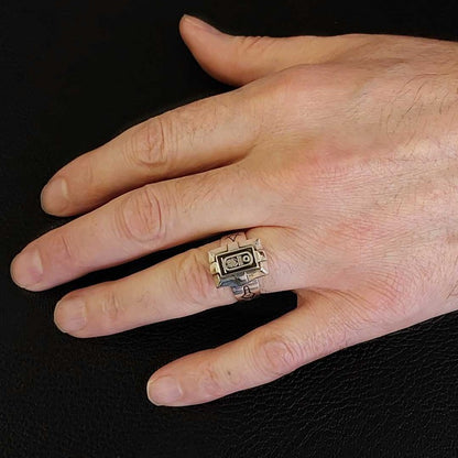 Custom Design Silver Men Masonic Ring