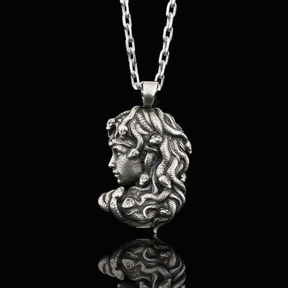 Custom Made 925 Sterling Silver Medusa Pendant