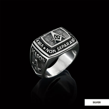 Custom Mason Compass Ring, Master Mason Ring, Elegant Masonic Ring
