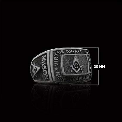 Custom Mason Compass Ring, Master Mason Ring, Elegant Masonic Ring