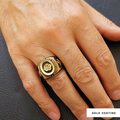 Custom Rosae Crucis Ring, Amorc Jewelry, Spiritual Emblem of the AMORC Ring