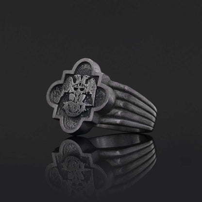 Custom Rousea Crucis Order Ring, Spiritual Symbol of Ancient Ring, Rosicrucian Cross Ring Amorc Ring