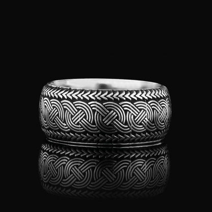 Customizable Braided Band Wheat Woven Wire Twisted Silver Wedding Ring