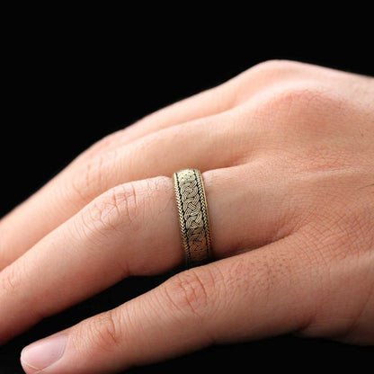 Customizable Braided Band Wheat Woven Wire Twisted Silver Wedding Ring