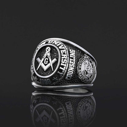 Customized High School Ring, Graduation Collage Ring, Harvard University Ring