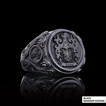Family Coat of Arms Ring, Special Design Family Ring
