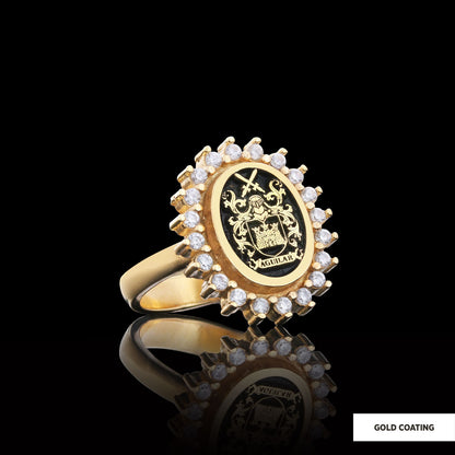 Family Crest Stone Ring, Women's Ring, Gift for Him
