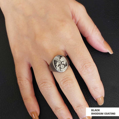 Family Photo Ring, Timeless Family Photo Square Ring, Personalized for You