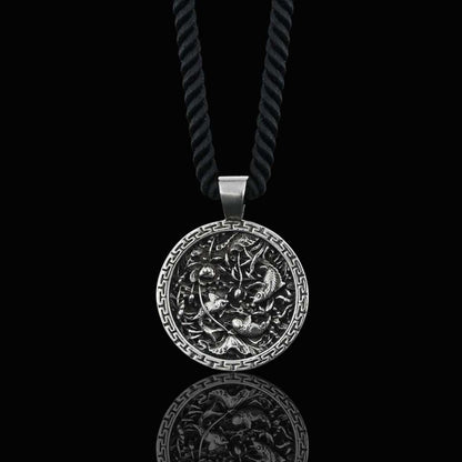 Fish And Lotus Pendant